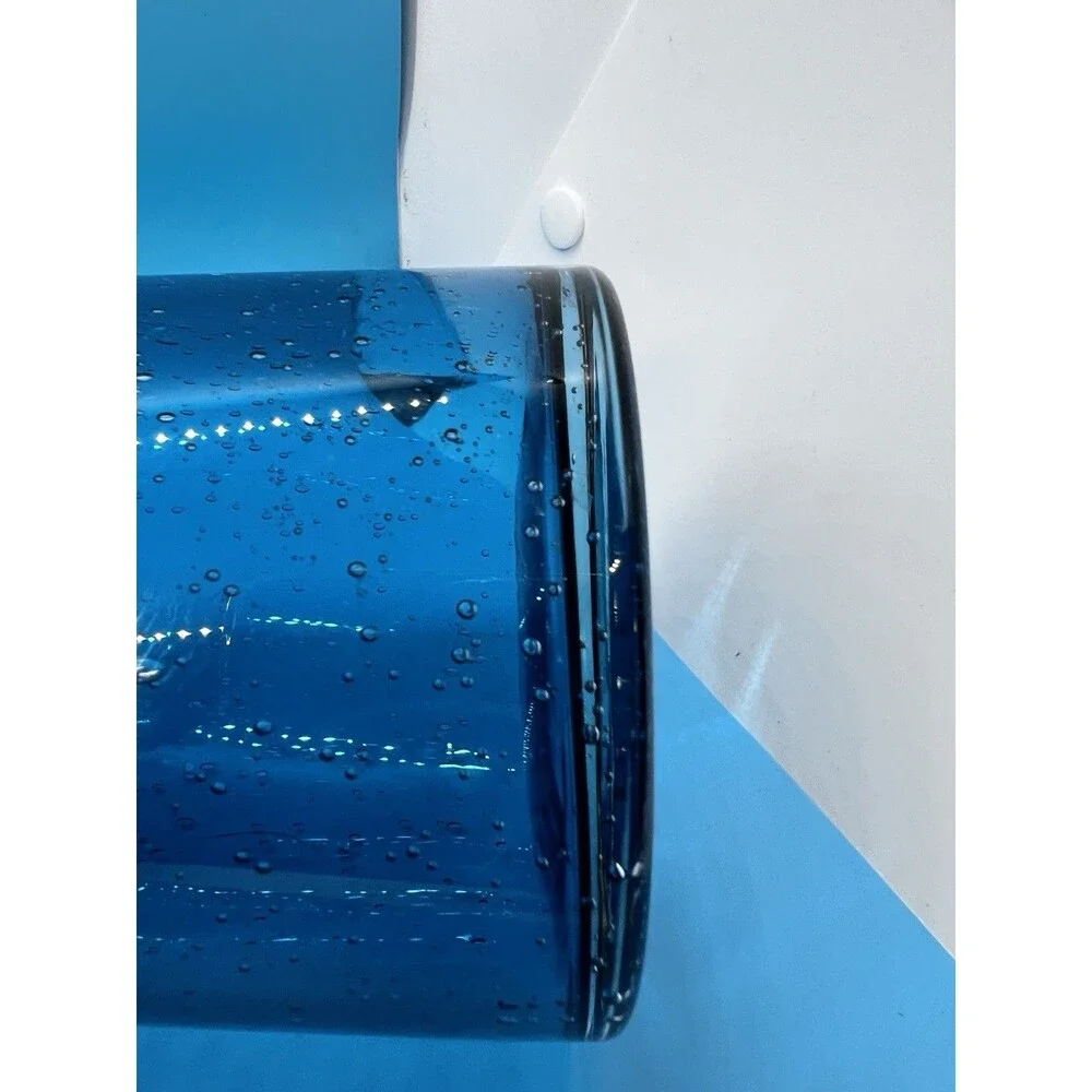 Set Of 2 Vases tall heavy 2014 Target blue 8 1/2: